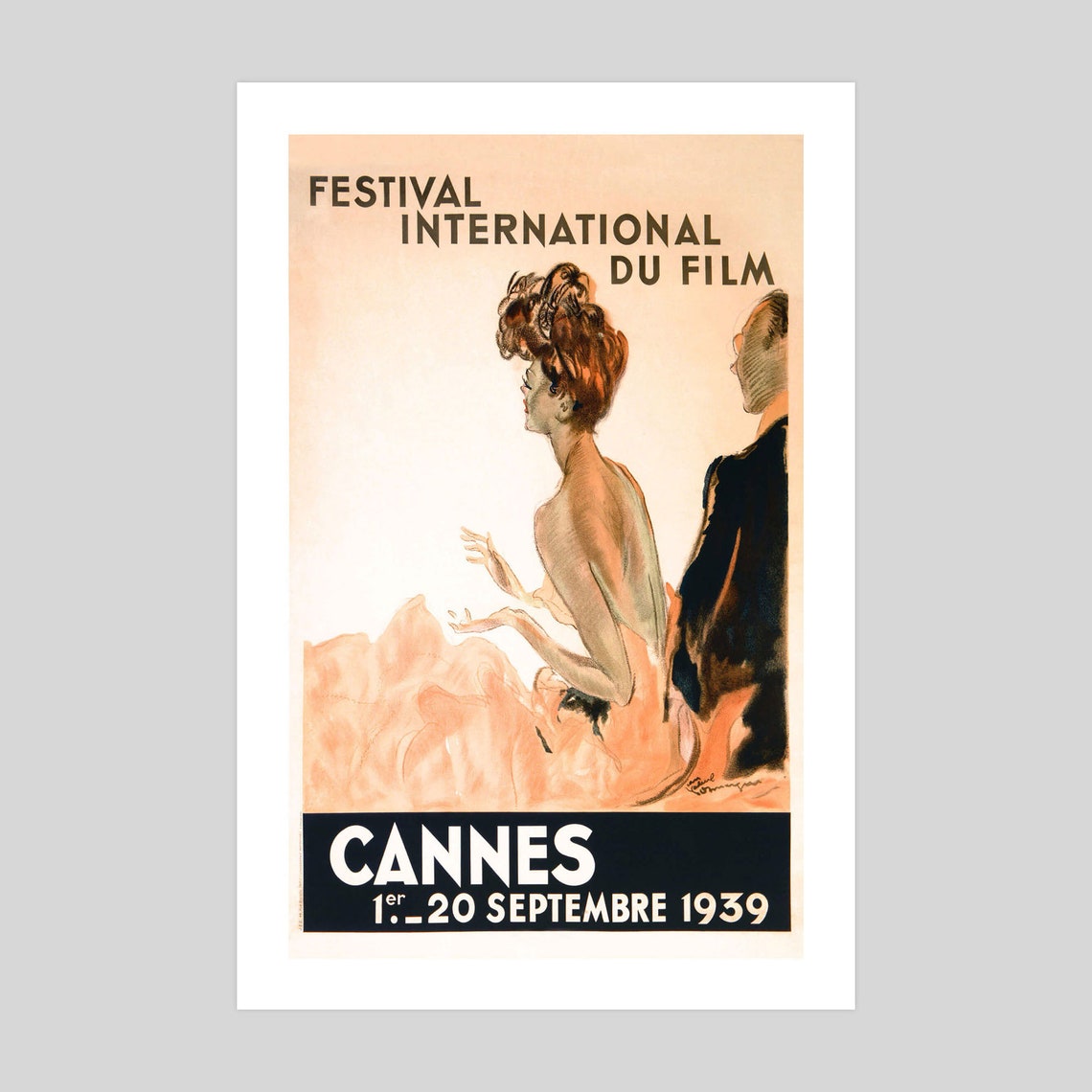 Festival de Cannes 1939 par Jean-Gabriel Domergue Art Print image 2