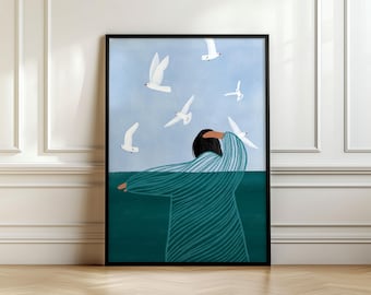 Seaside by Bea Muller Art Print