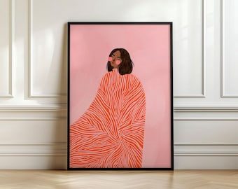 The Woman With The Swirls by Bea Muller Art Print