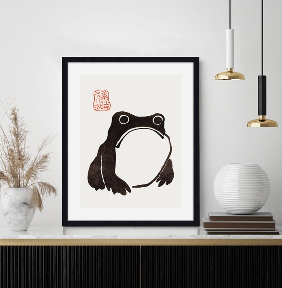 Grumpy Frog by Matsumoto Hoji Art Print - Etsy