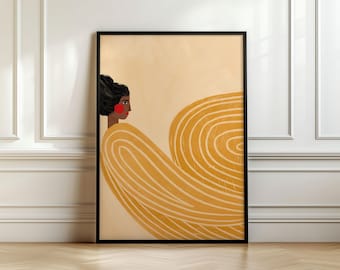 The Woman With The Yellow Dress by Bea Muller Art Print