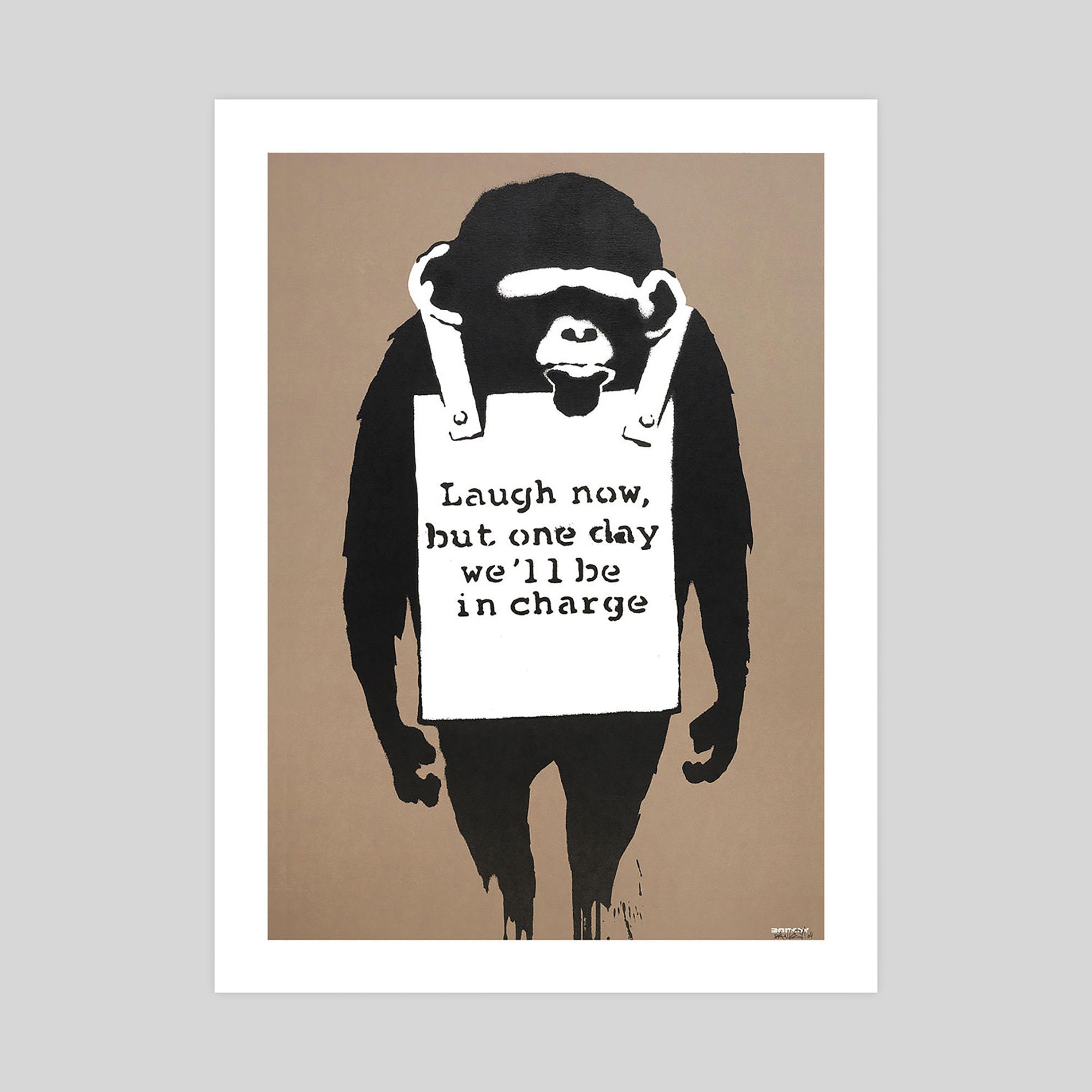 Laugh Now Monkey by Banksy Art Print - Etsy
