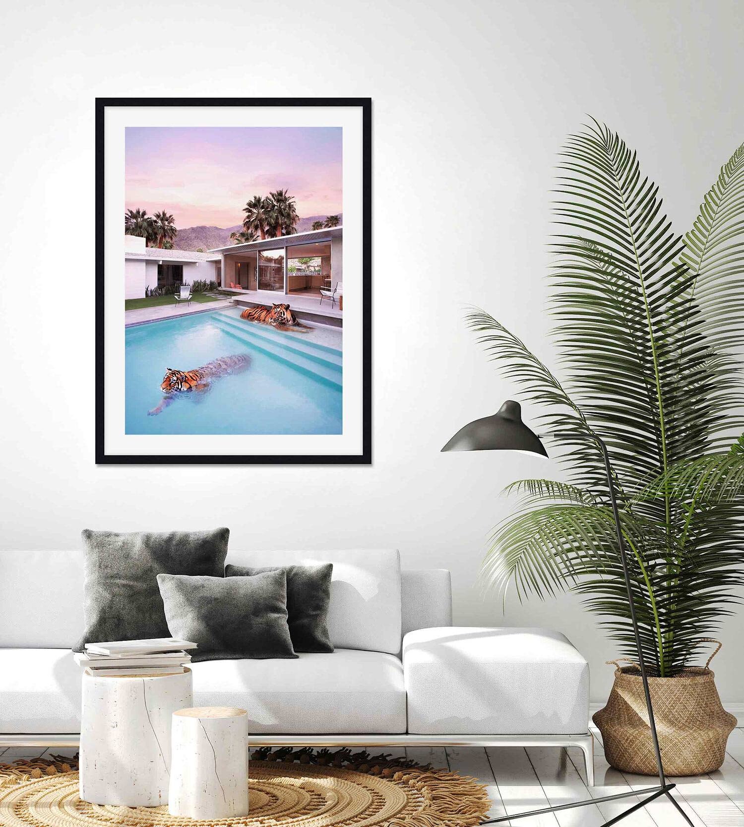 Palm Springs Tigers by Paul Fuentes Art Print Etsy