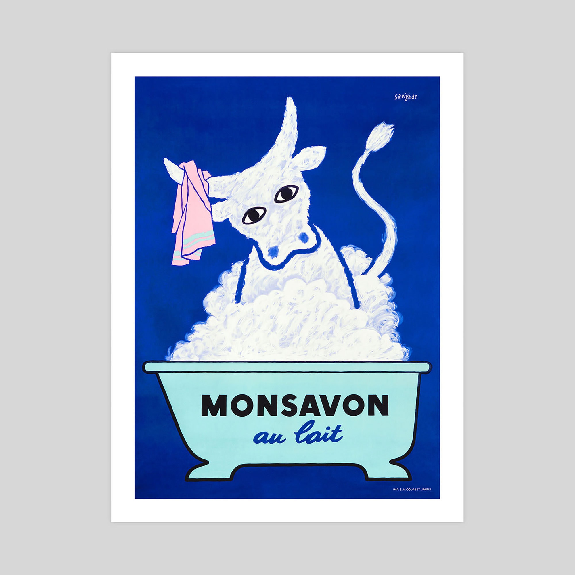 サヴィニャック・MONSAVON au lait オリジナルリトグラフ１９４９年 MONSAVON au lait / Raymond Savignac - MID-Century MODERN