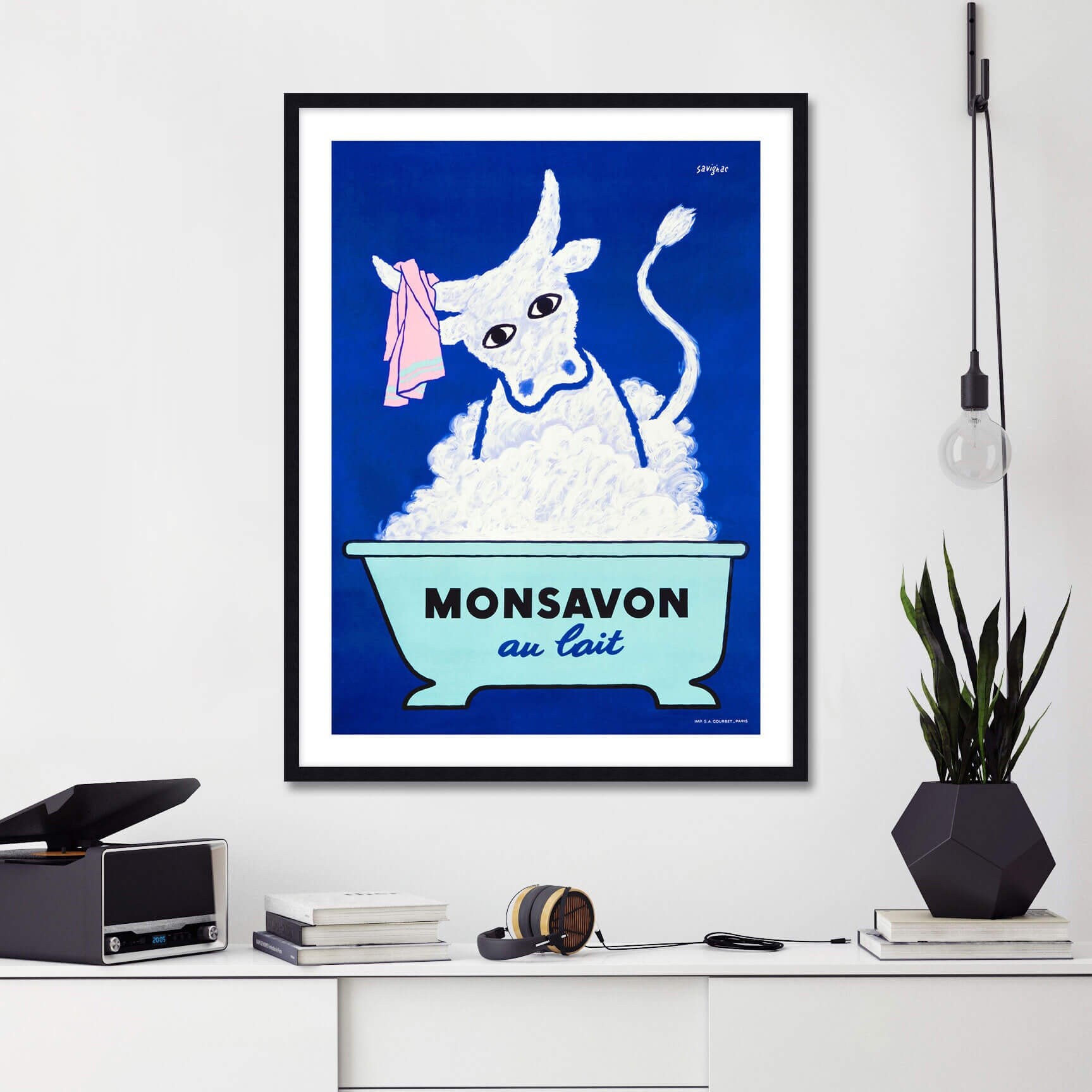 サヴィニャック・MONSAVON au lait オリジナルリトグラフ１９４９年 Monsavon Au Lait by Raymond Savignac Art Print - Etsy