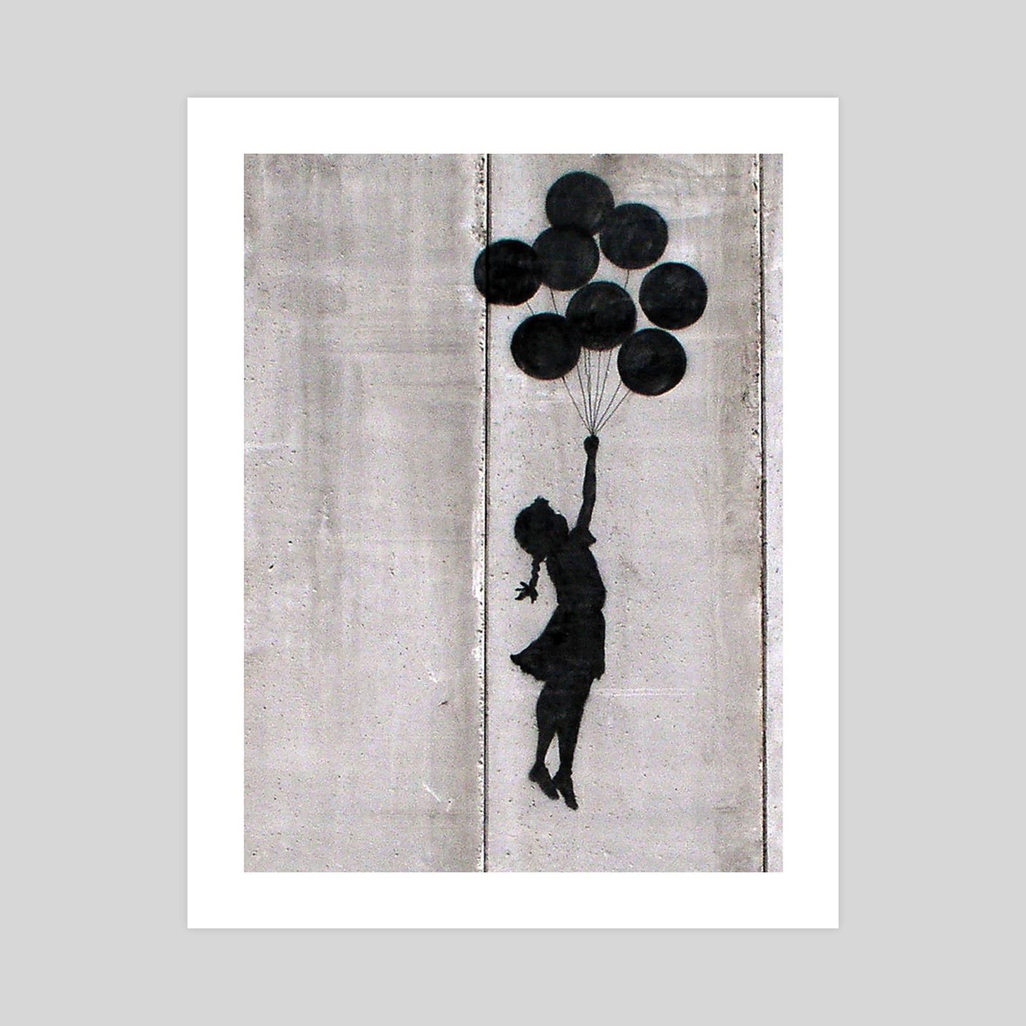 彫刻・オブジェ Banksy flying balloons girl 2018 white banksy-flying-balloons-girl-