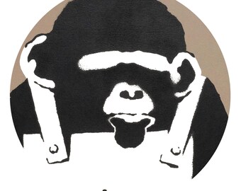 Laugh Now Monkey by Banksy Art Print - Etsy