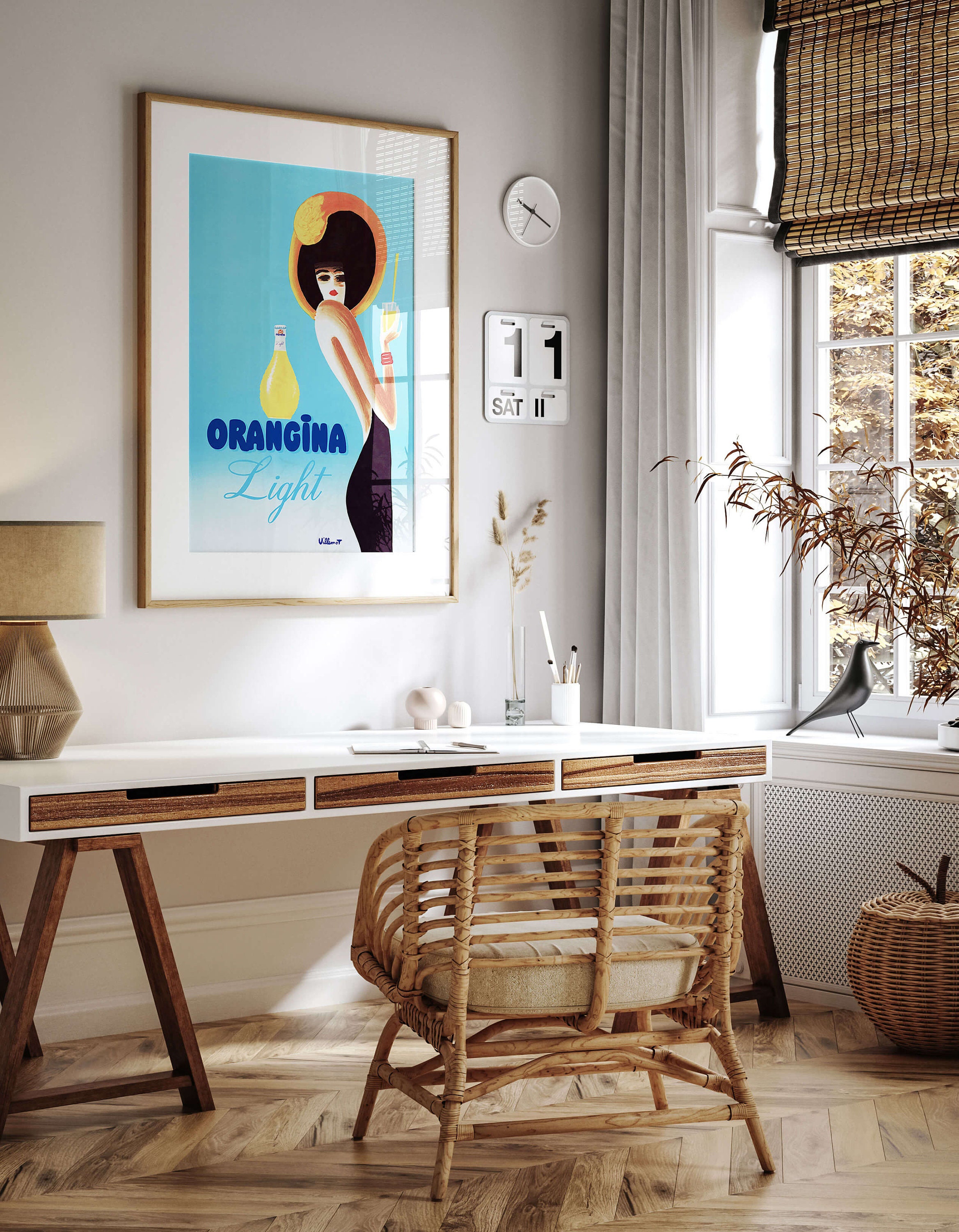 Orangina Vintage Poster, Villemot Orangina Poster, Orangina