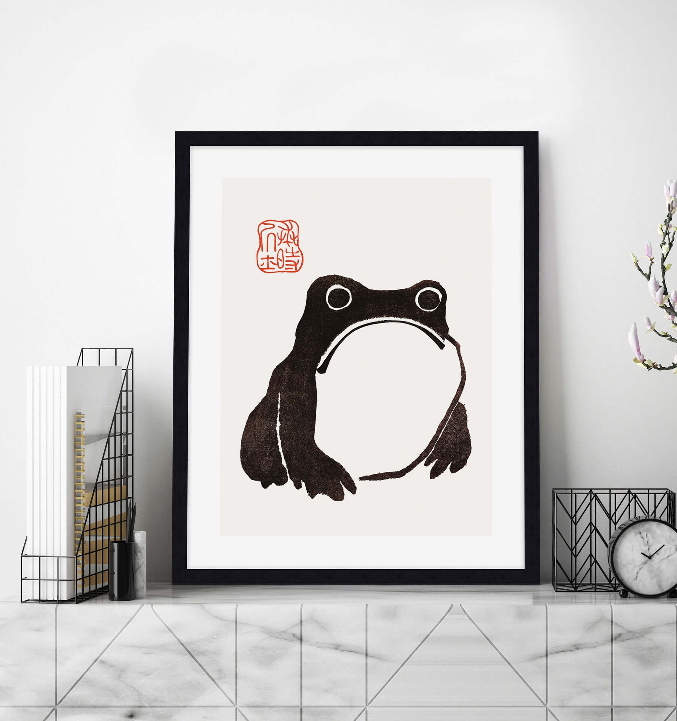 Grumpy Frog by Matsumoto Hoji Art Print - Etsy