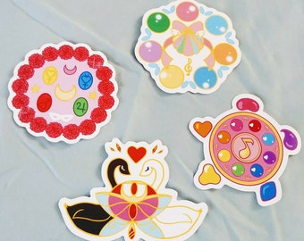 Anime Magical Girl Inspired Stickers | Cute Matte/Holographic Stickers