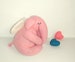 Felted figurine pink flying elephant Valentine's gift, Wool figure elephant with wings,  Sculpture cute elephant, Felt miniature animal toys 