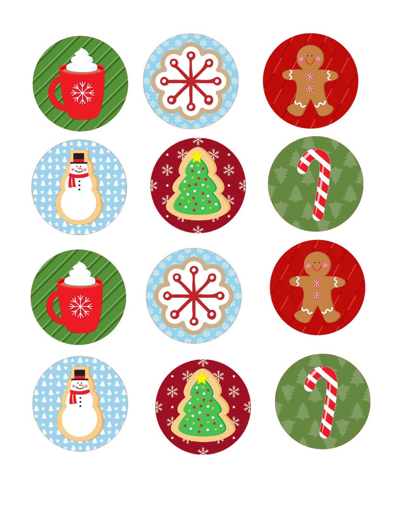 Precut Edible Christmas Cookie Toppers Available for Cakes Etsy
