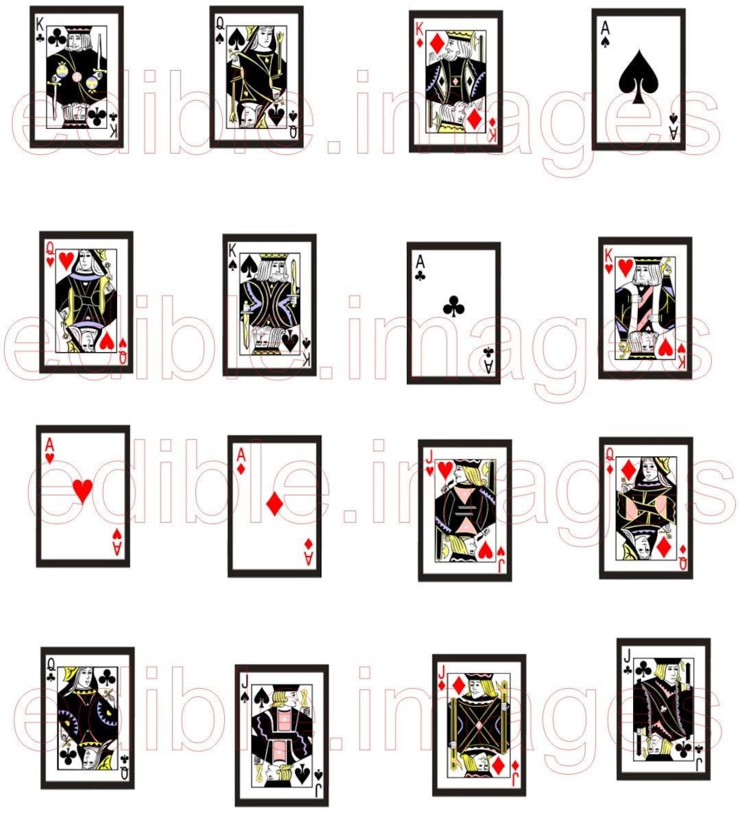 Precut, Edible Poker Inspired Designs - for Cakes, Cupcakes and Cookies ...