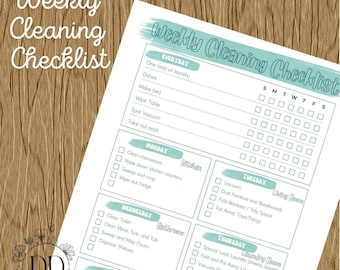 Redigerbar veckostädningstabell, utskrivbar: Hemorganisationsplanerare (PDF)