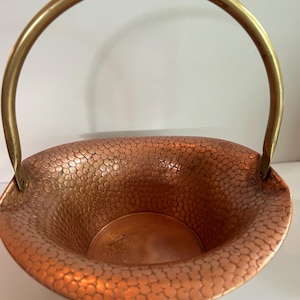 Vintage copper and brass basket.