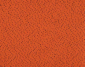 Orange and Black Dot Fabric Halloween, Quilt Backing 100% Cotton Quilting Fabric by the Yard Fall Sewing Fabric for Autumn Pumpkin