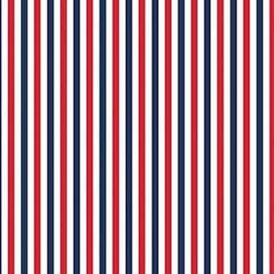 Striped Fabric Patriotic 1/8 Stripe red white blue by Riley Blake Designs C495-PATRIOTIC One Eighth Inch Quilting Cotton Fabric