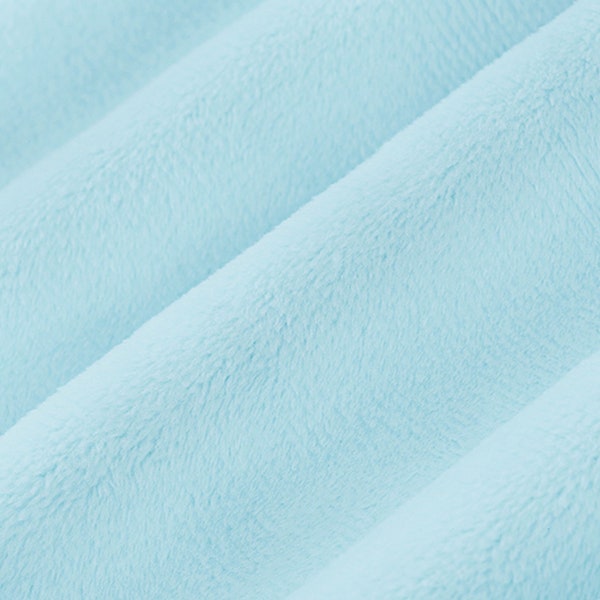 Shannon Fabrics Solid Cuddle 3 Aqua Minky Fabric c3-aqua, 3mm, 58/60"