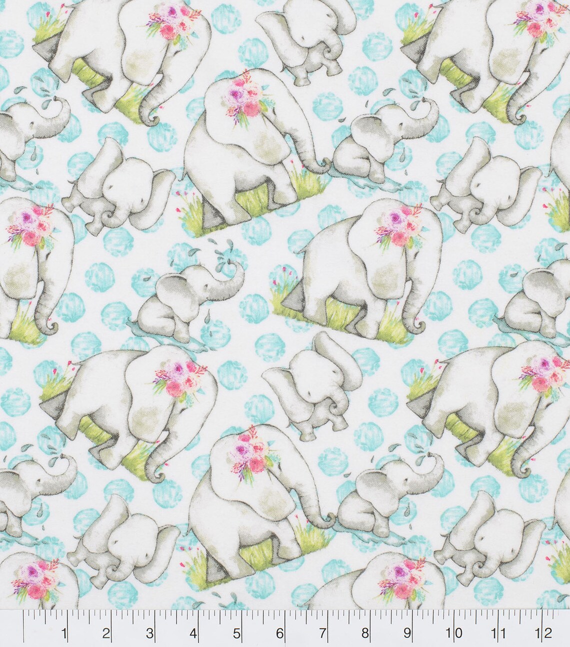 Elephant Flannel by the Yard Safari Fabric Elephant Nursery Etsy
