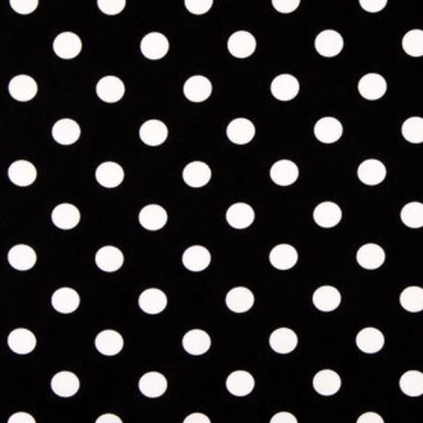 Black & White Polka Dots, Large 1" Dots, Quilt Backing, Cotton for Quilts, Apparel Dresses Party Decor Home Accent Decor Throw Pillows