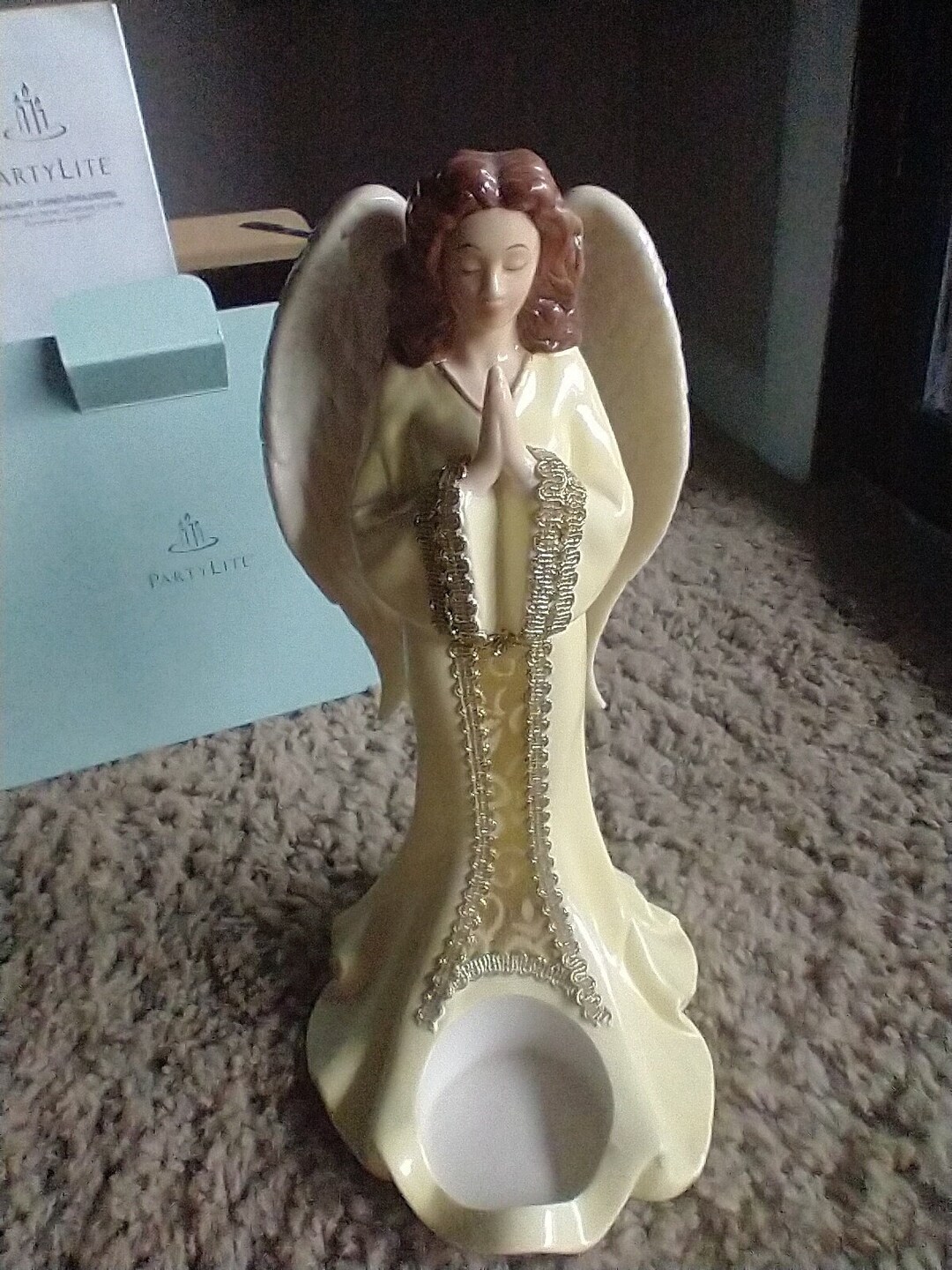 Vintage Heirloom Angel Tealight Holder Partylite P9927 Etsy