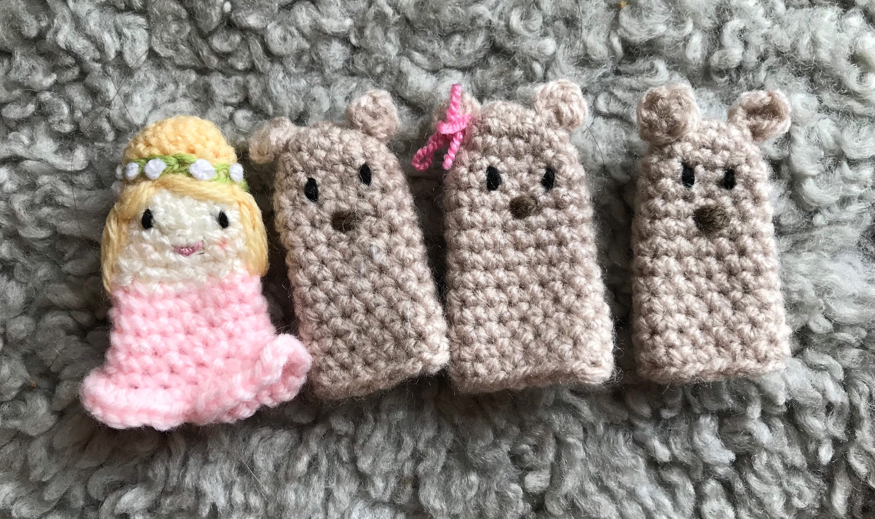 Goldilocks and the Three Bears Finger Puppets Etsy UK