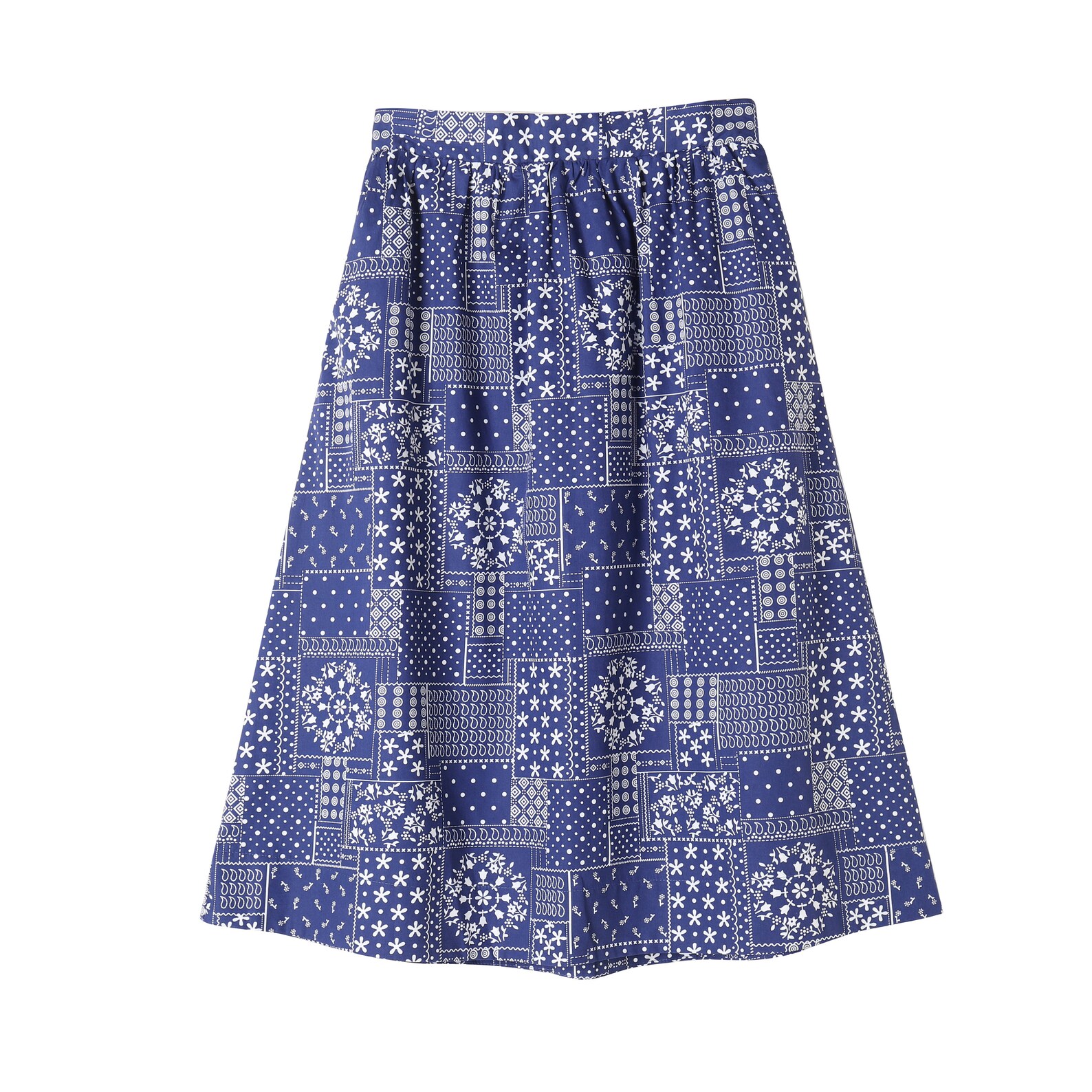 Women Floral Cotton Skirt Blue and White Floral Print Midi Etsy