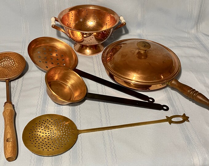 Vintage COPPER/ BRASS Kitchen Utensils 2 Ladles/ Scoops 2 - Etsy