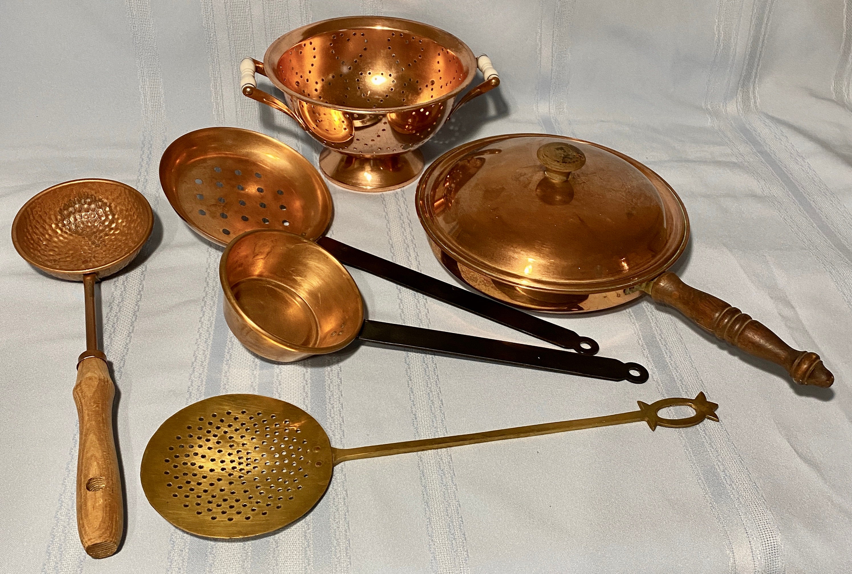 Vintage COPPER/ BRASS Kitchen Utensils 2 Ladles/ Scoops 2 Etsy