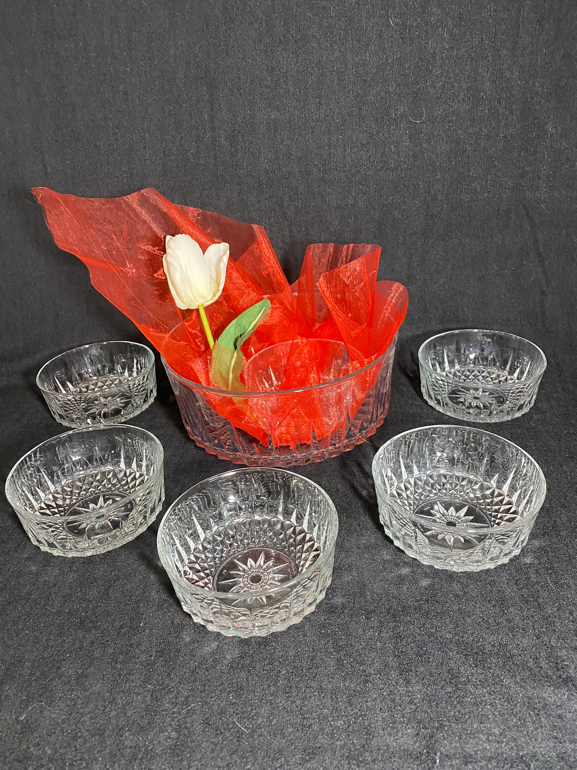 Elegant 7 Piece FRUIT/ VEGETABLE Salad Bowl Set 1 Large Bowl Etsy