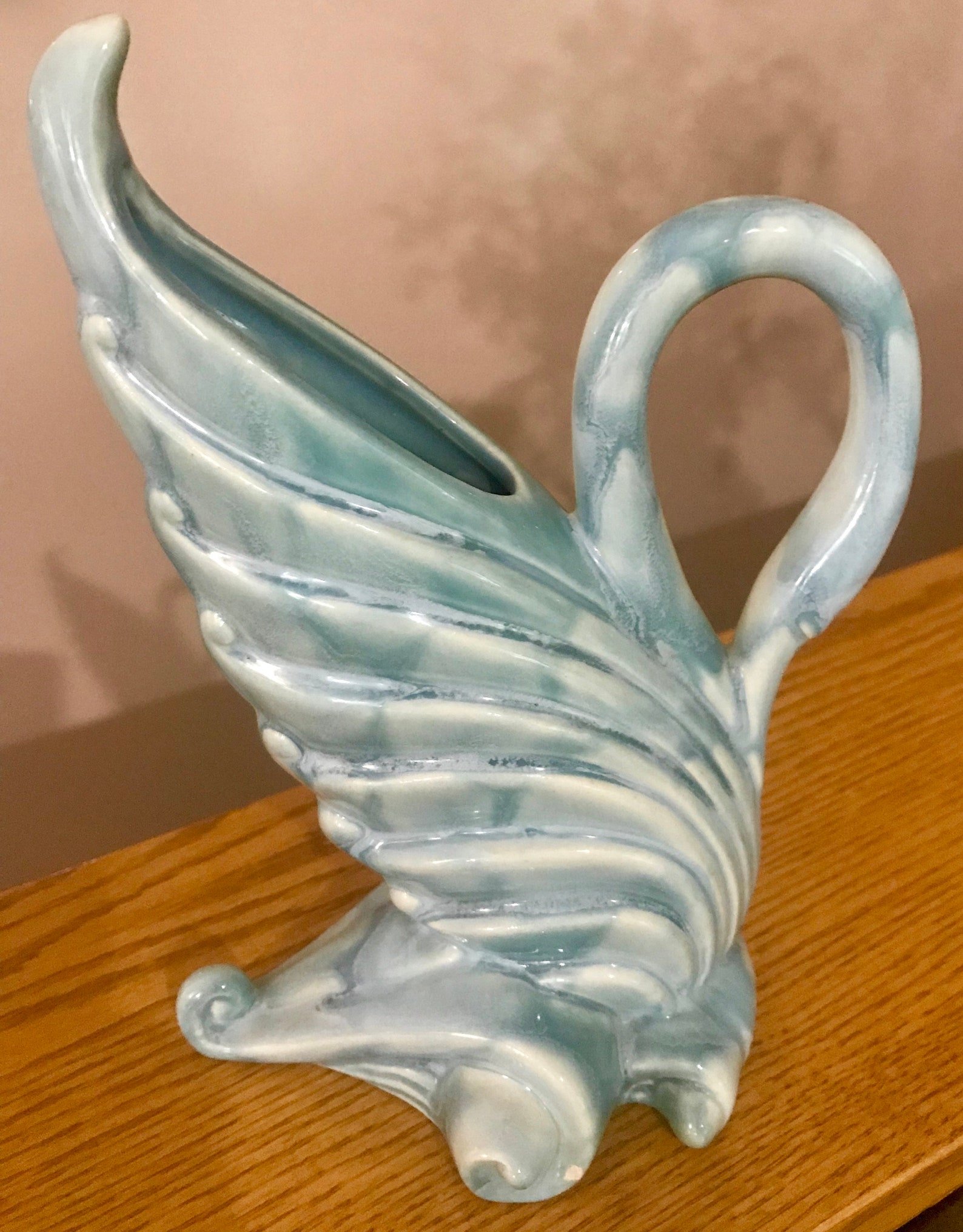 Vintage Blue ROYAL HAEGER SWAN Vase No. R285 From the Etsy