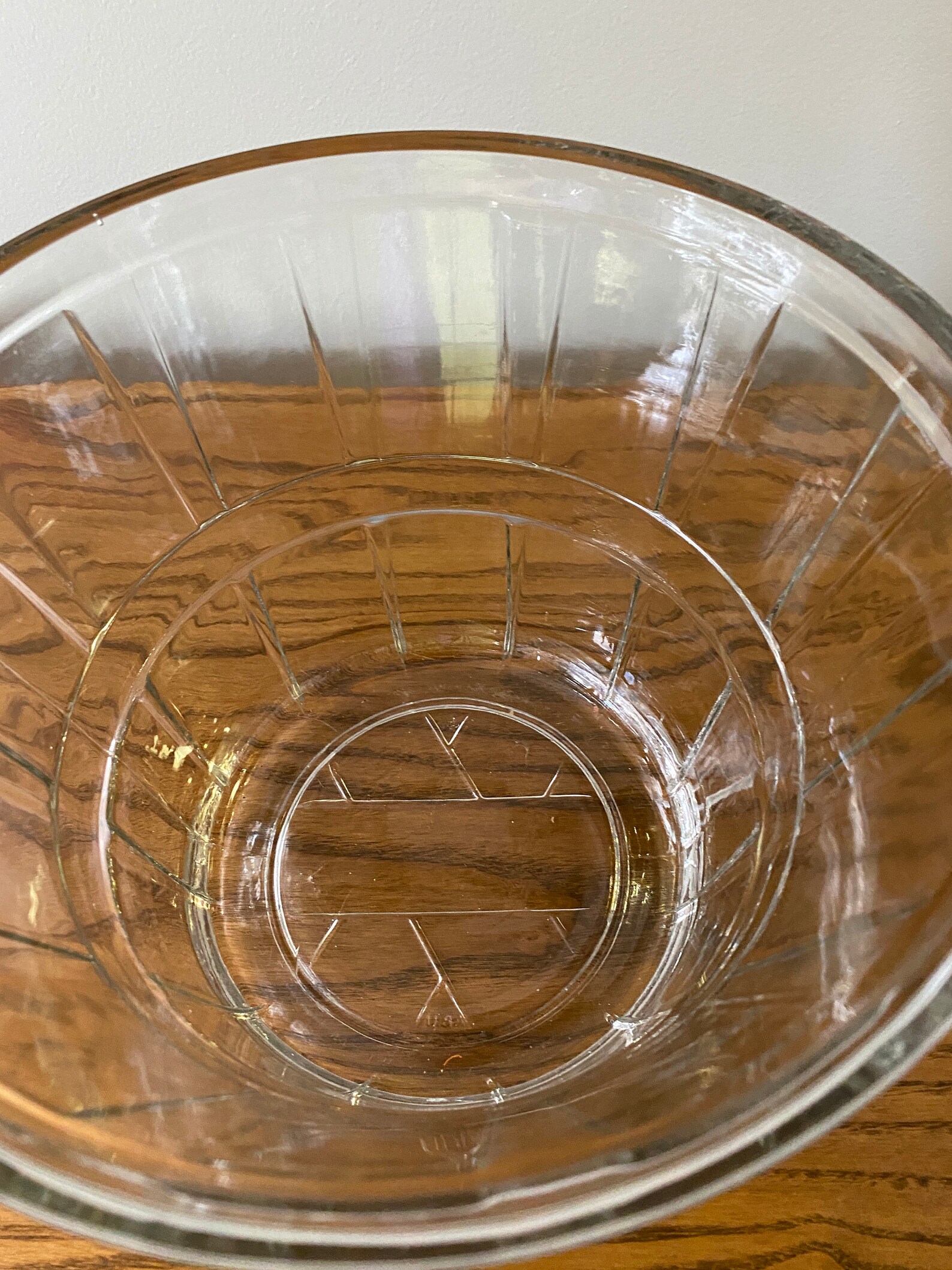 Vintage ANCHOR HOCKING Glass Ice Bucket Pail Bushel Basket Etsy