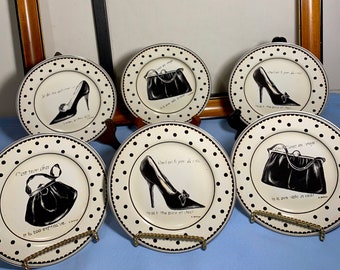 VARIETY of Entertaining, Hors d'oeuvres, Appetizer, Luncheon Plates. Cat Collectors by Sakura, I Godinger & Co, Art Deco, Mademoiselle.