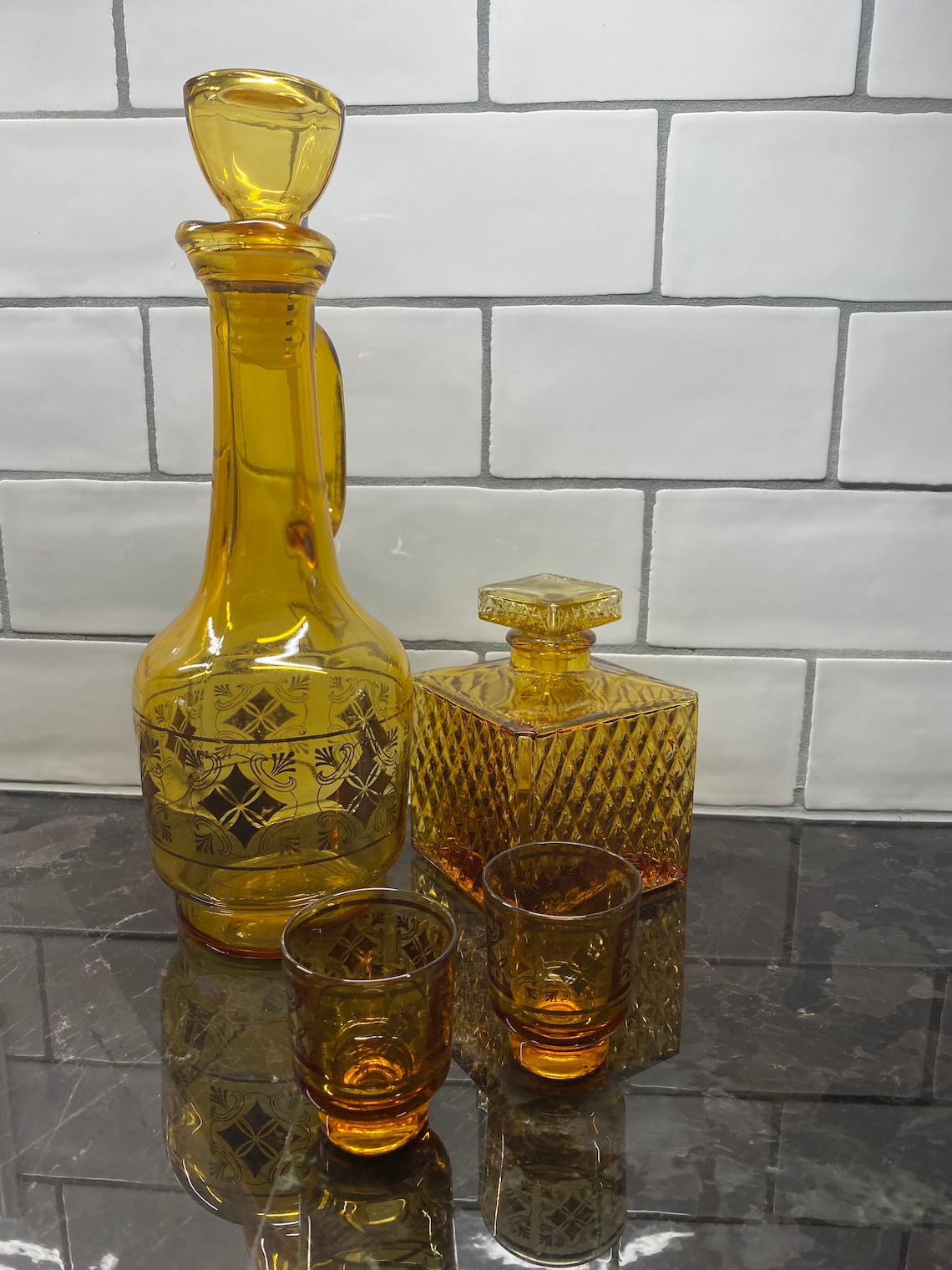 Beautiful Decorative DECANTERS/ LIQUOR BOTTLES 4 Different Etsy