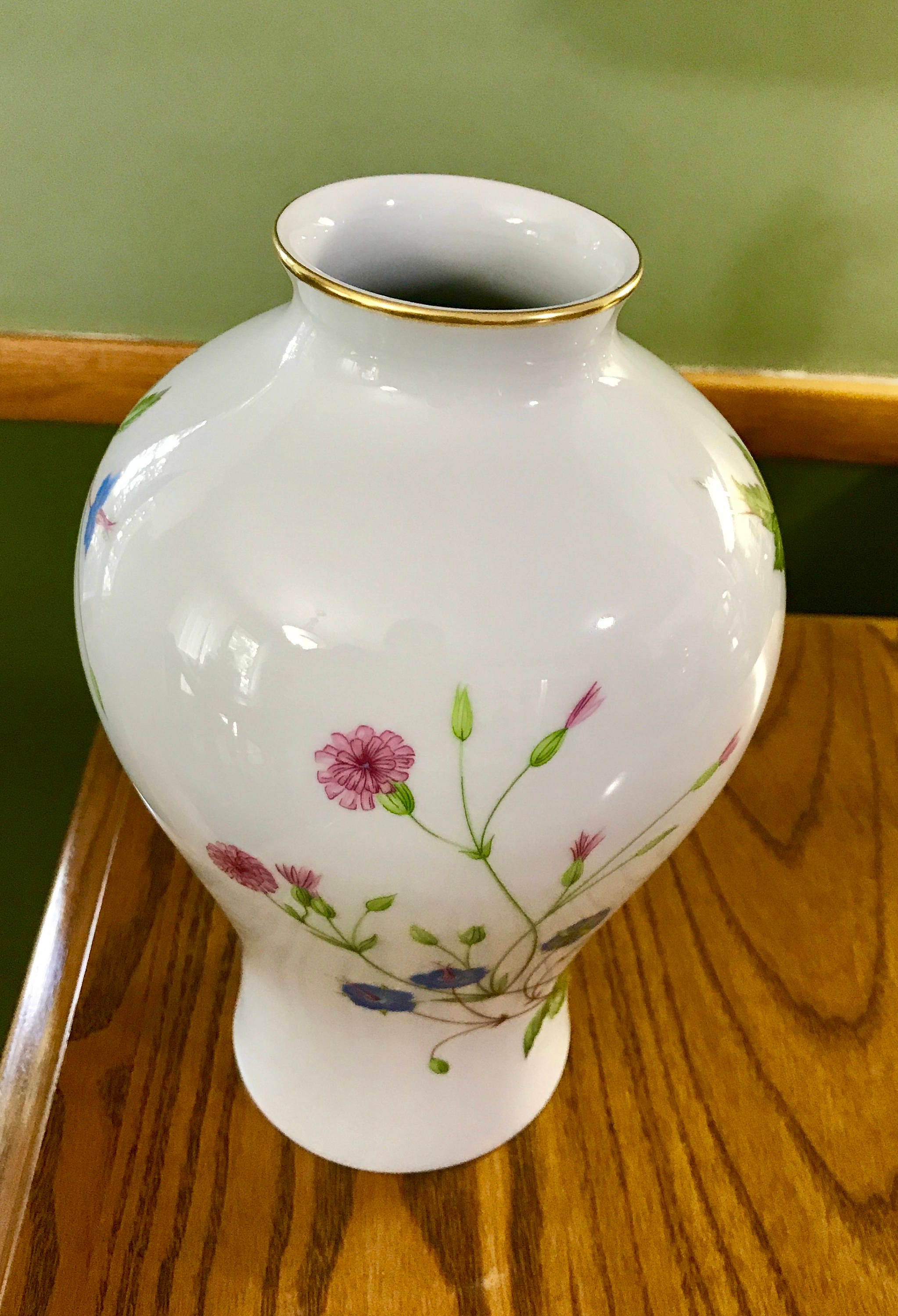 Beautiful HAVILAND LIMOGES Floral VASE Danbury Mint France Etsy