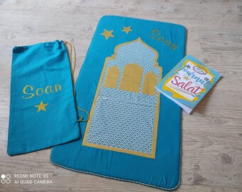 Tapis de prière personnalisé enfant, children pryer rug, islamic gift, tapis de prière enfant, ado, adulte, ramadan