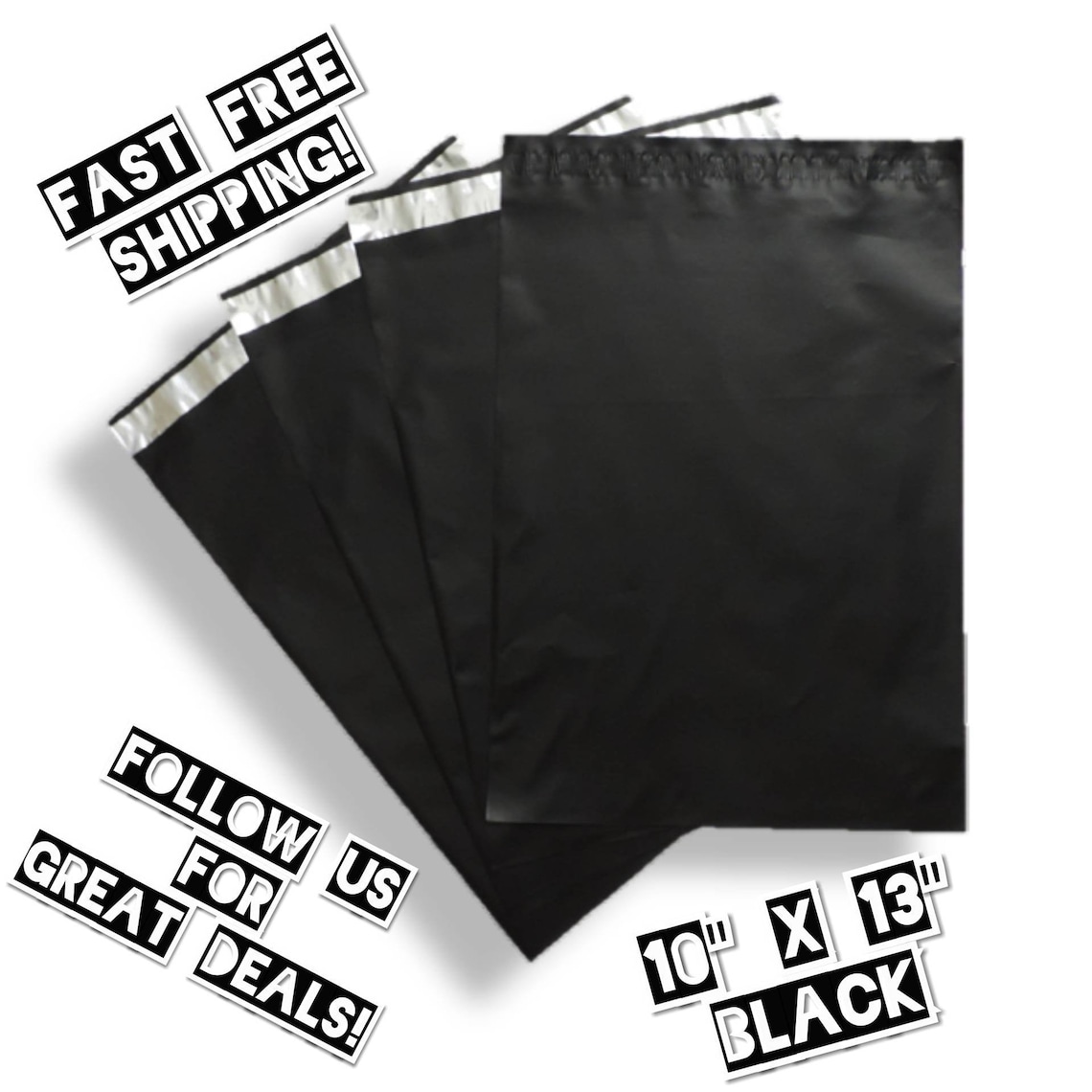 Black 10x13 Poly Mailers / Fast FREE Shipping / Etsy Denmark