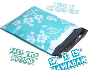 Hawaiian Poly Mailers 10x13, Designer Shipping Envelopes
