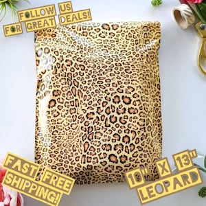 Leopard Theme 10&quot;x13&quot; Poly Mailers / Fast FREE Shipping / Shipping Envelopes