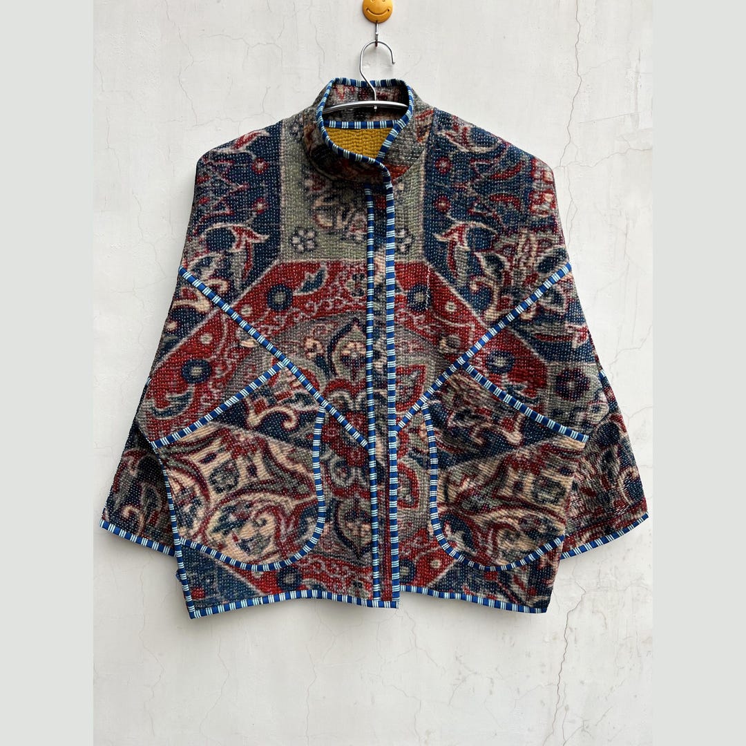 Nueva chaqueta reversible Kantha de estilo persa Abrigo acolchado ...