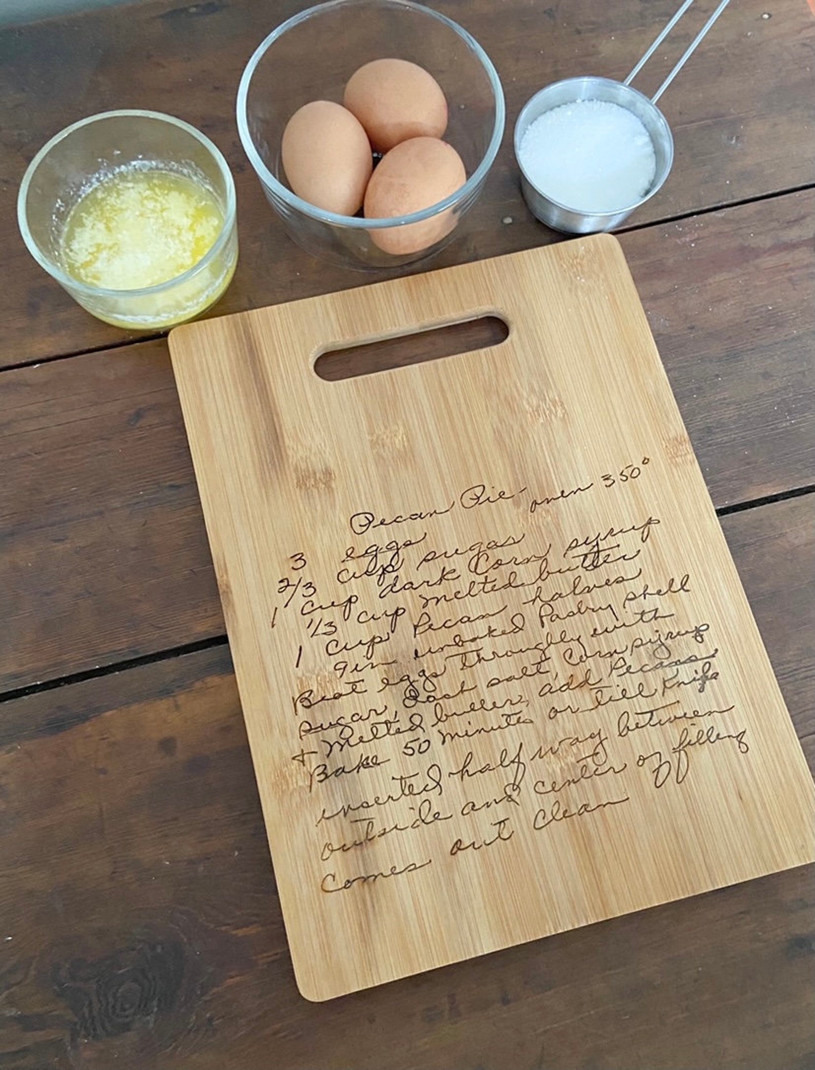 Handwritten Recipe Cutting Board/engraved Handwritten Recipe Etsy