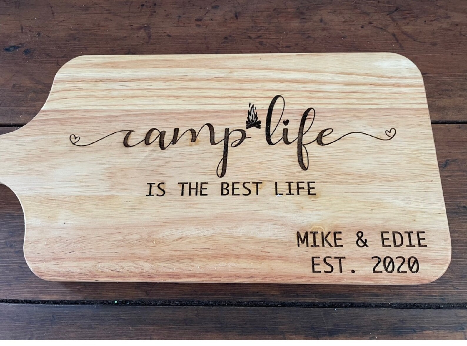 Custom Engraved Cutting Board/camp Life Cutting Board/ Camping Etsy