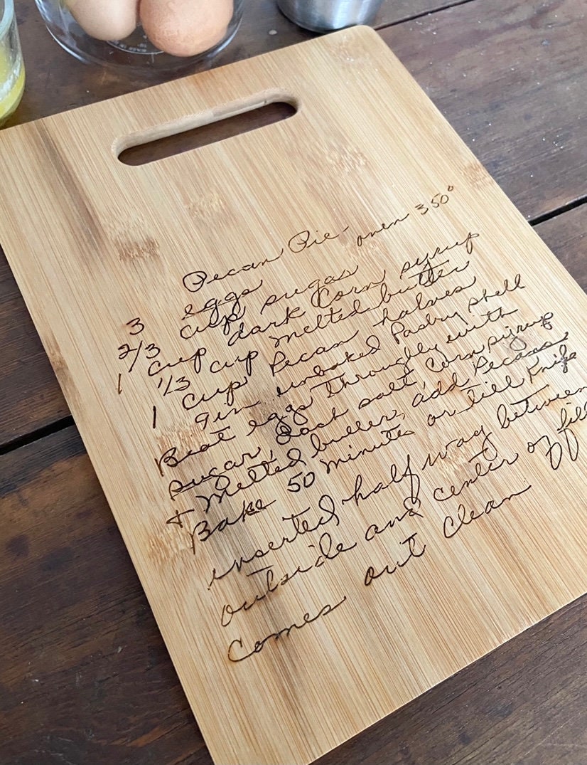 Handwritten Recipe Cutting Board/engraved Handwritten Recipe Etsy
