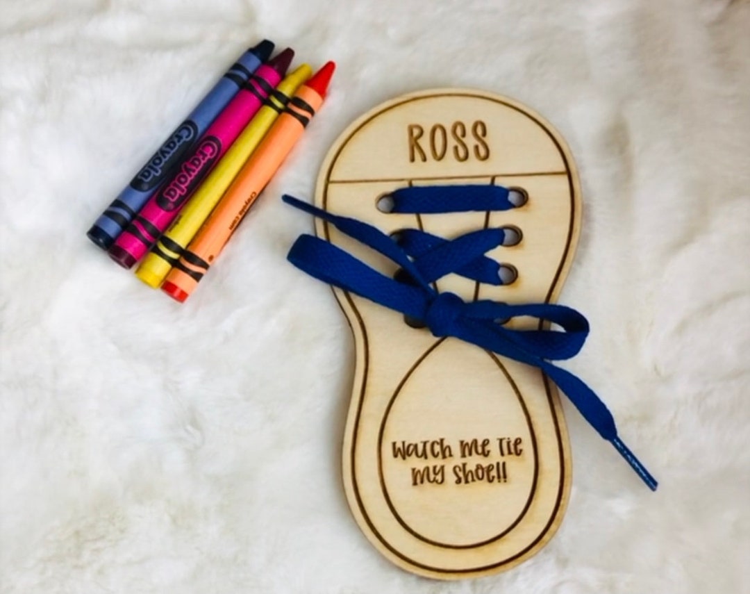 Image showcasing Personalized Practice Shoe Tying Learning Tool - Etsy
