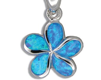 Beldiamo 4.5 g 925 Sterling Silver Synthetic Blu Opal Hawaiian Maui Sea Turtles Handmade Pendant