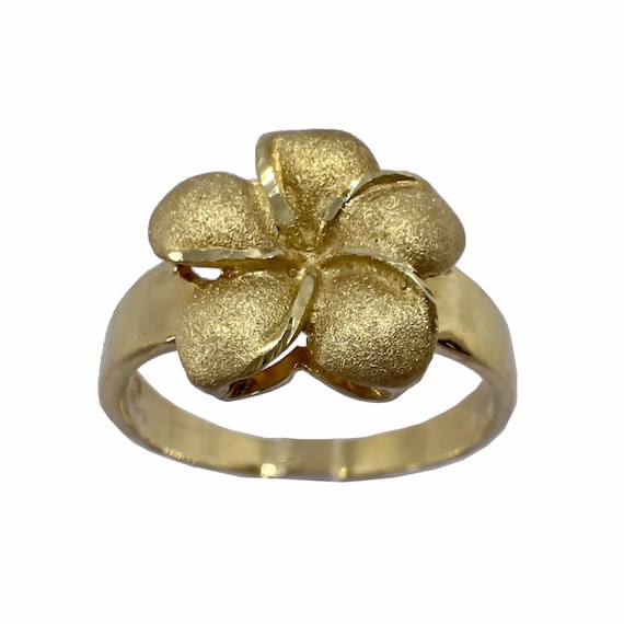 Plumeria clearance gold ring