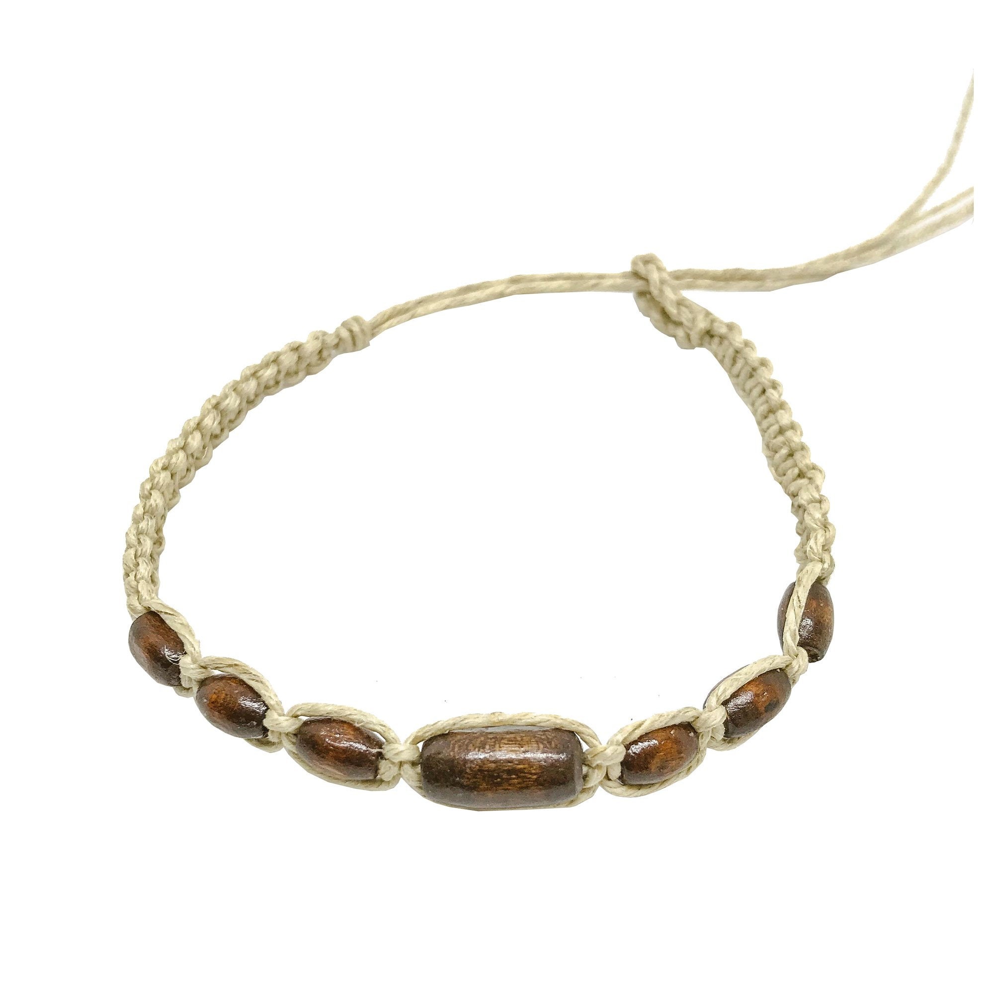 Koa wood shop bead bracelet