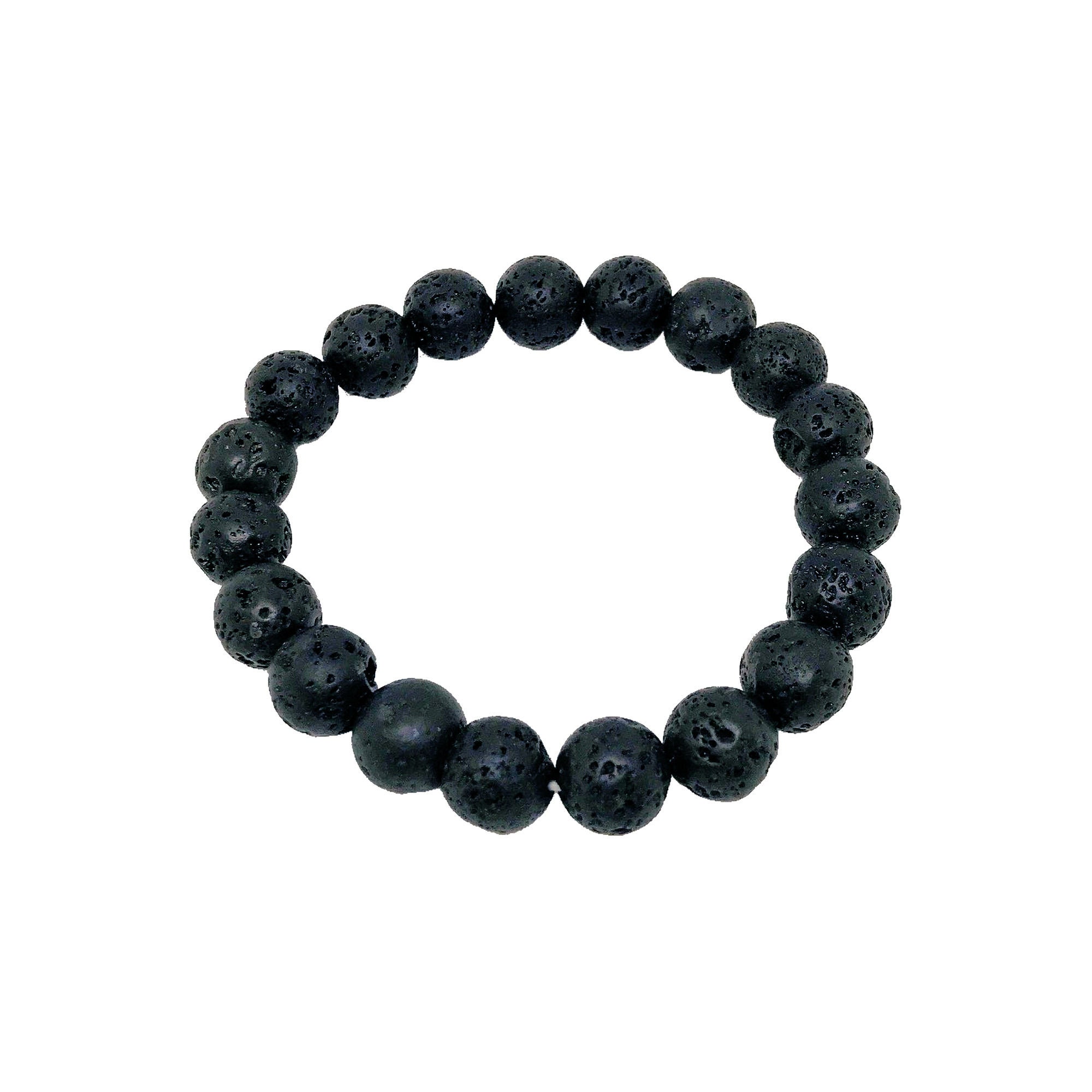 Black Lava Beads Natural Volcanic Rock Stone Beads For Jewelry