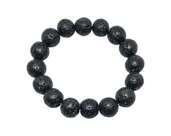 Hawaiian Jewelry Natural Volcanic Lava Stone Rock Elastic Essential Oil Diffuser Bracelet From Maui, Hawaii