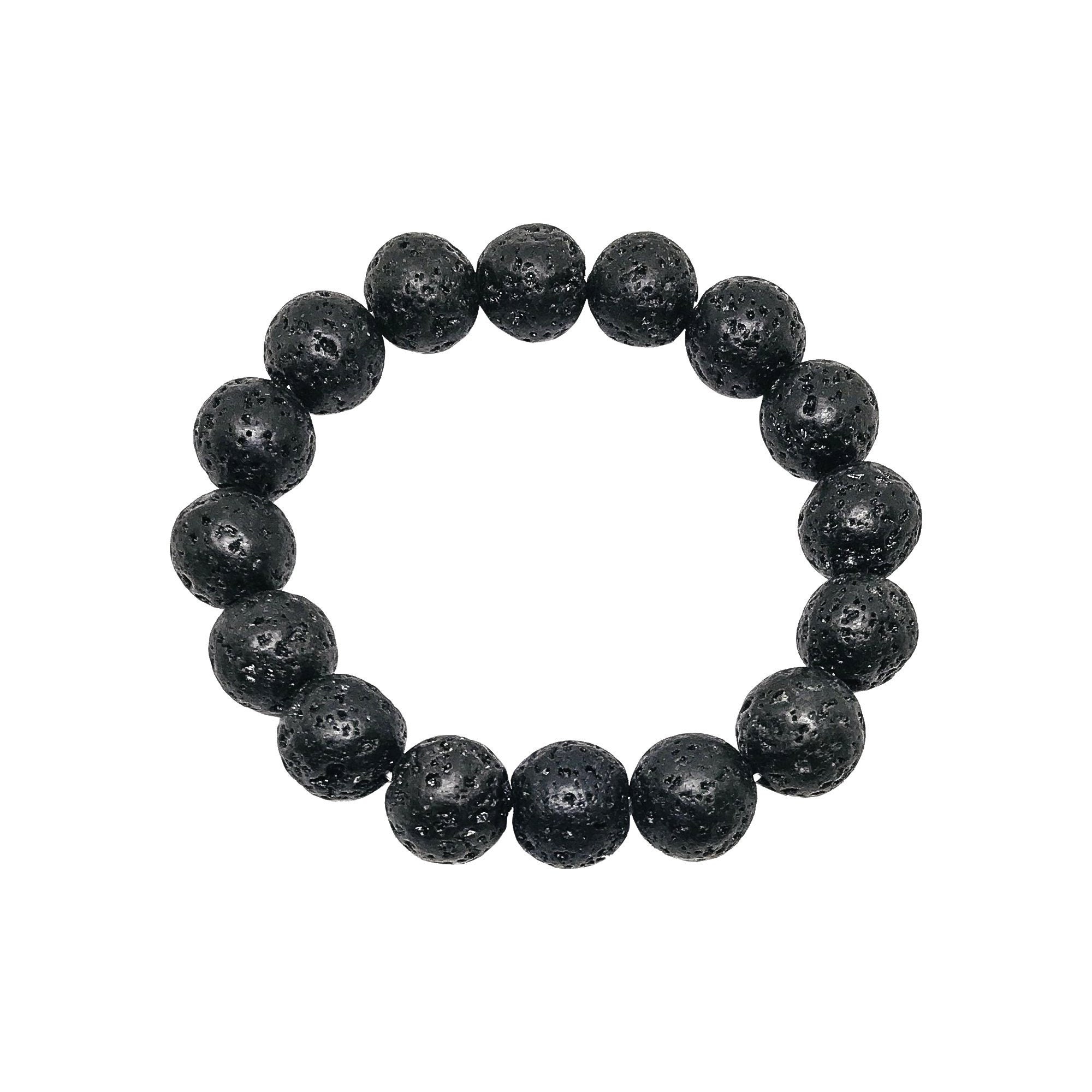 4/6/8/10mm Natural Stone Beads Black Lava Hematite Stone Loose Round Beads  For Jewelry Accessories Making Bracelet 15